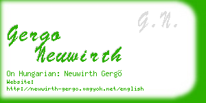 gergo neuwirth business card
